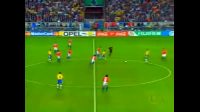 28° gol di Ronaldo Nazario per il Brasile contro il Cile