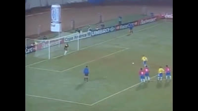 34° gol di Ronaldo Nazario per il Brasile contro il Cile