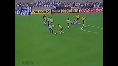 Gol 37 de Ronaldo Nazario con Brasil vs Argentina