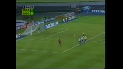 Gol 54 de Ronaldo Nazario con Brasil vs Argentina