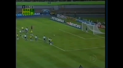 55° gol di Ronaldo Nazario per il Brasile contro l'Argentina