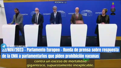 El 22112023, cinco parlamentarios europeos han dado una rueda de prensa denunciando que AHORA la propia Agencia Europea del Medicamento ha dicho por escrito en una carta a estos parlamentarios